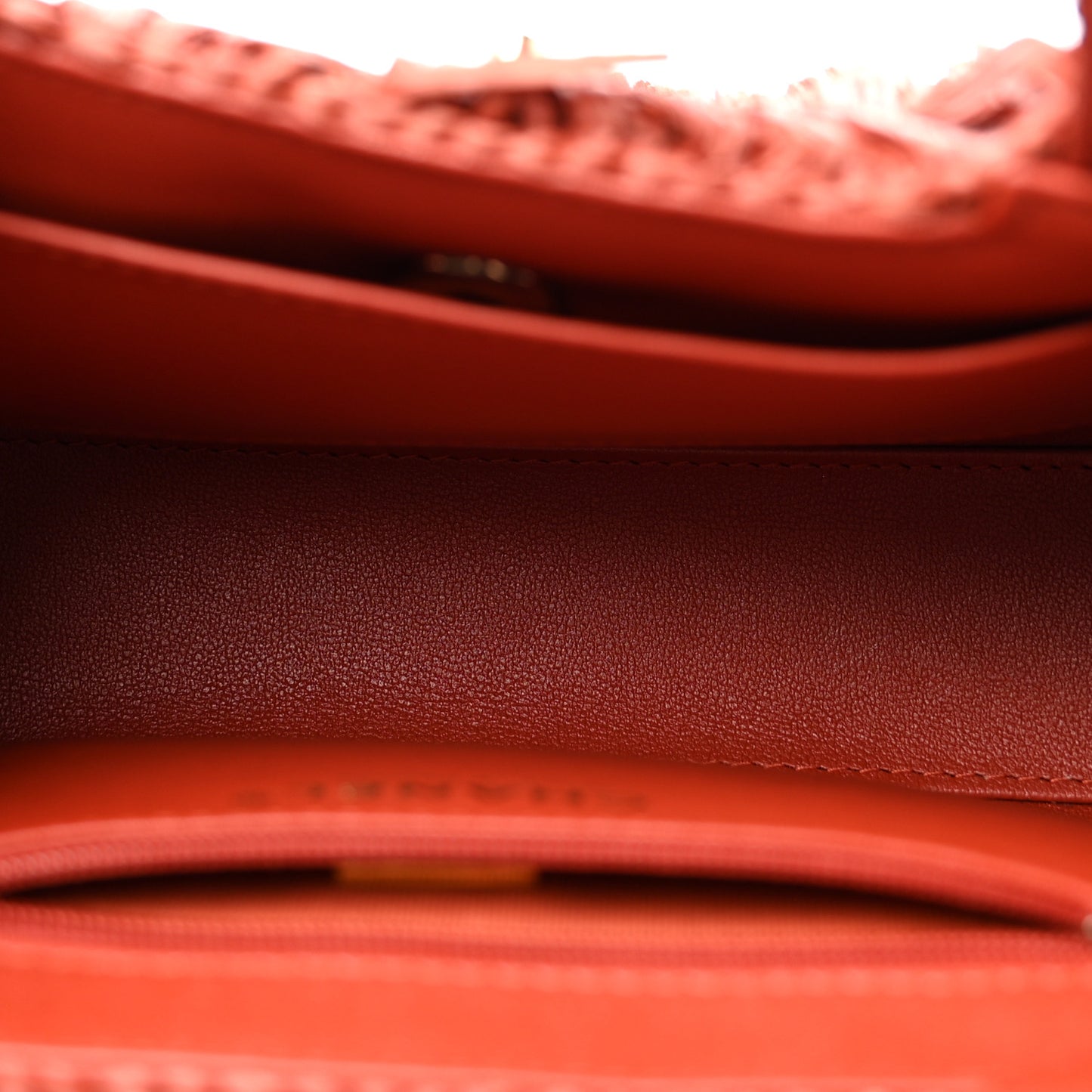 Raffia Fringe Nano Kelly Shopper Red