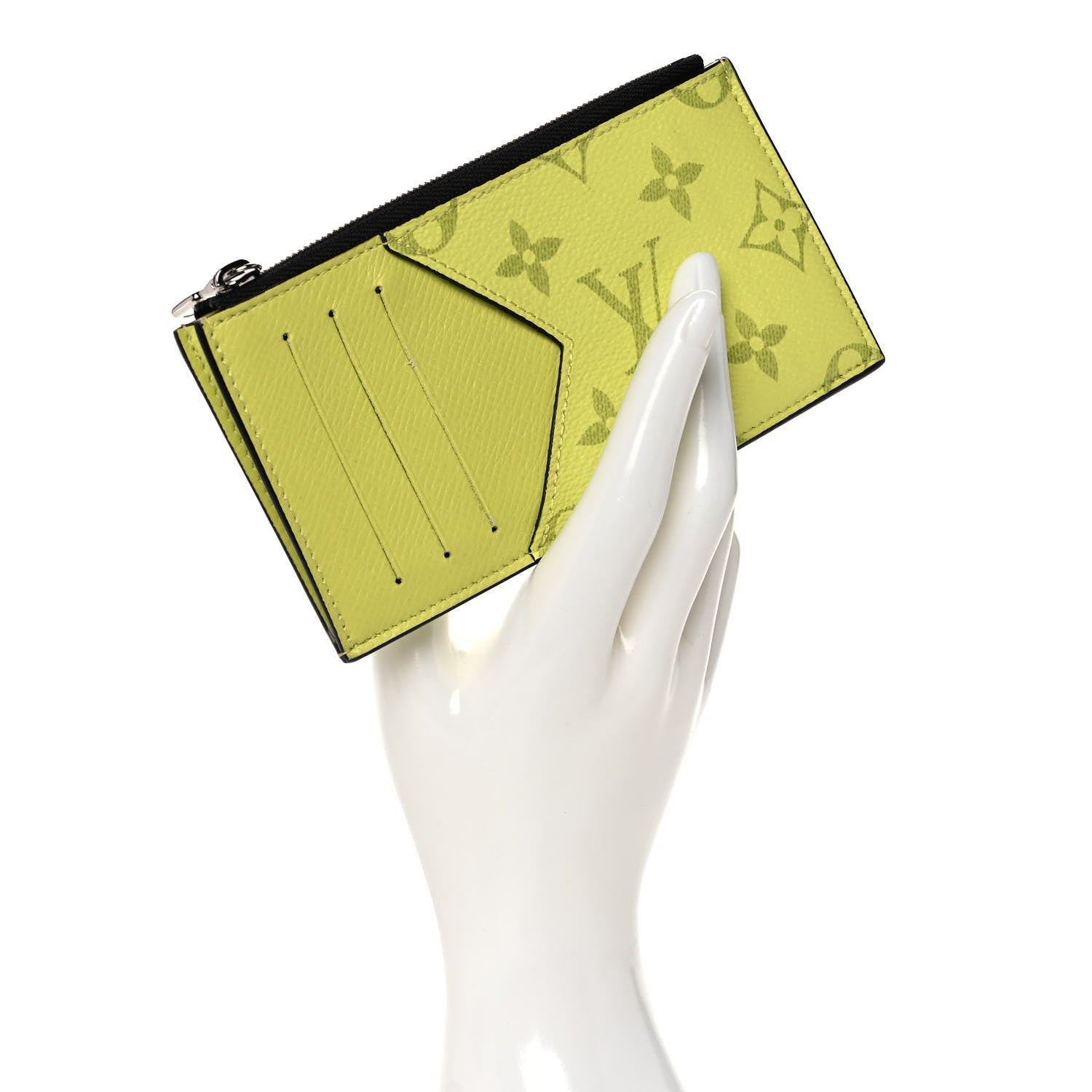Louis Vuitton Monogram Taiga Coin Card Holder Yellow 2 of 7
