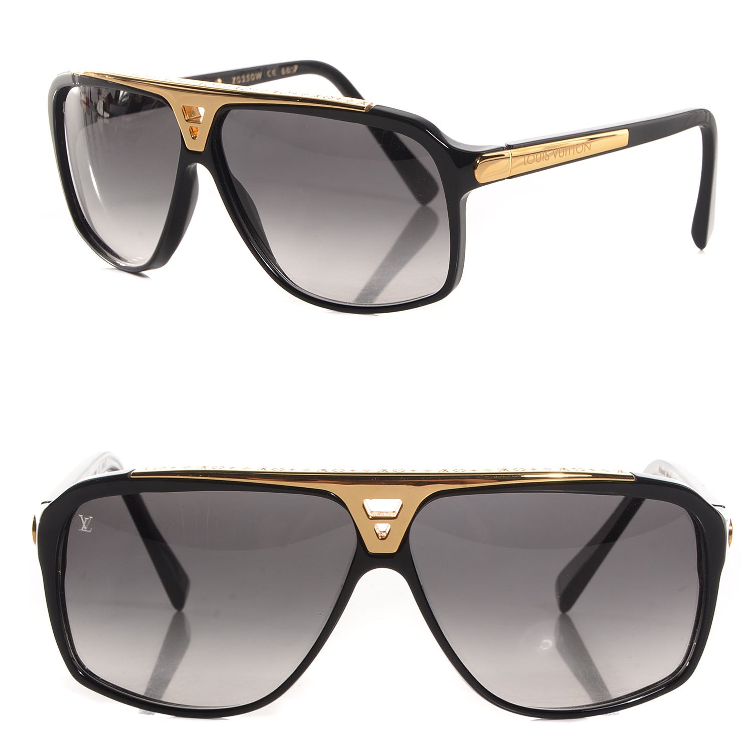 Louis Vuitton Acetate Evidence Sunglasses Z0350W Black 1 of 5