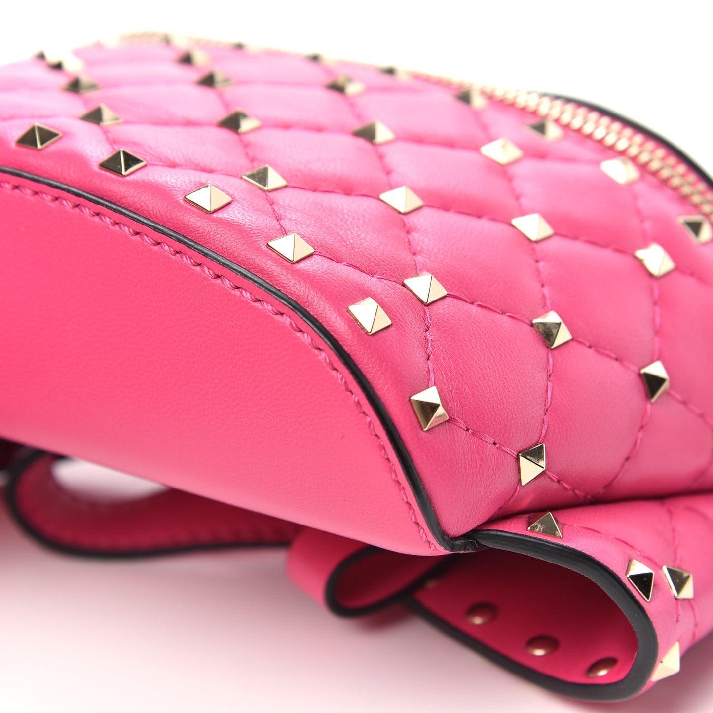 Nappa Rockstud Spike Belt Bag 85 Pink Orchid