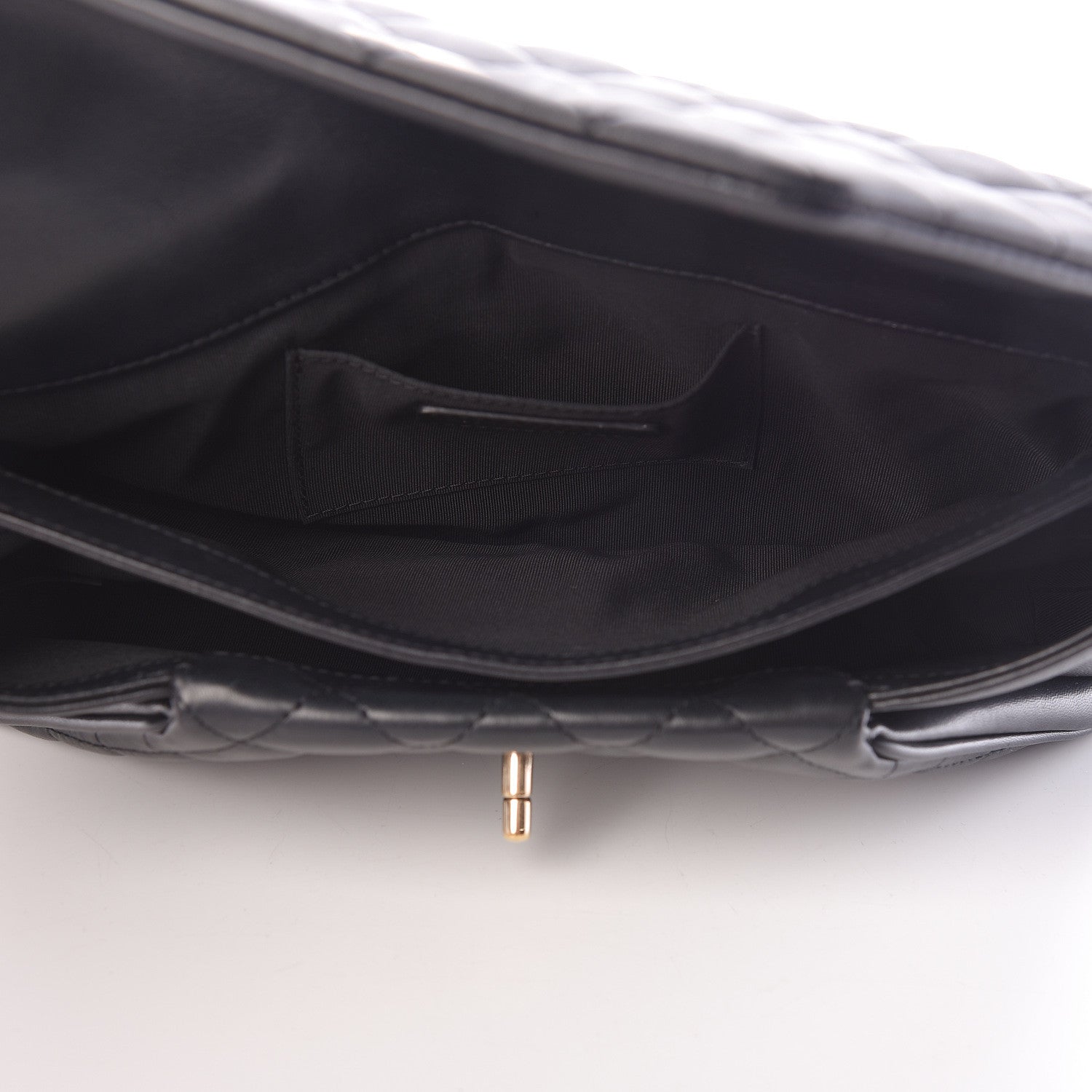 Chanel Lambskin Quilted Fold Up Again Clutch Black 5 of 18