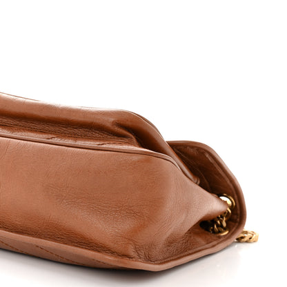 Saint Laurent Crinkled Calfskin Matelasse Monogram Medium Niki Chain Satchel Caramel 10 of 11