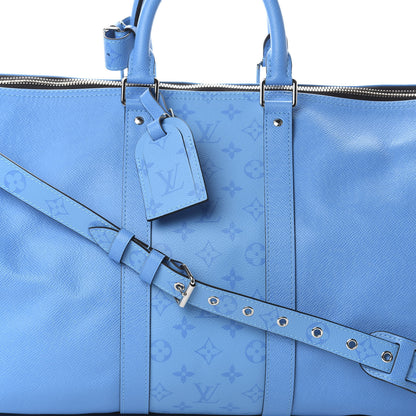 Louis Vuitton Taigarama Keepall Bandouliere 50 Blue Lagoon 8 of 8