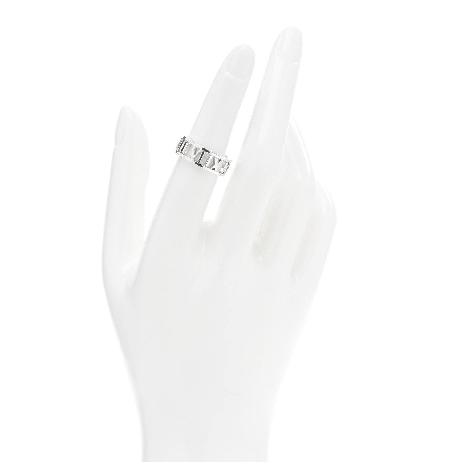 Tiffany Sterling Silver Wide Atlas Open Ring 53 6.25 2 of 4