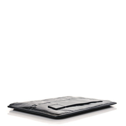 Chanel Calfskin Medium Je Ne Suis Pas En Solde Pouch Clutch Black 4 of 7
