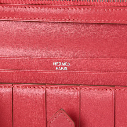 Hermes Tadelakt Bearn Gusset Wallet Rose Azalee 5 of 8