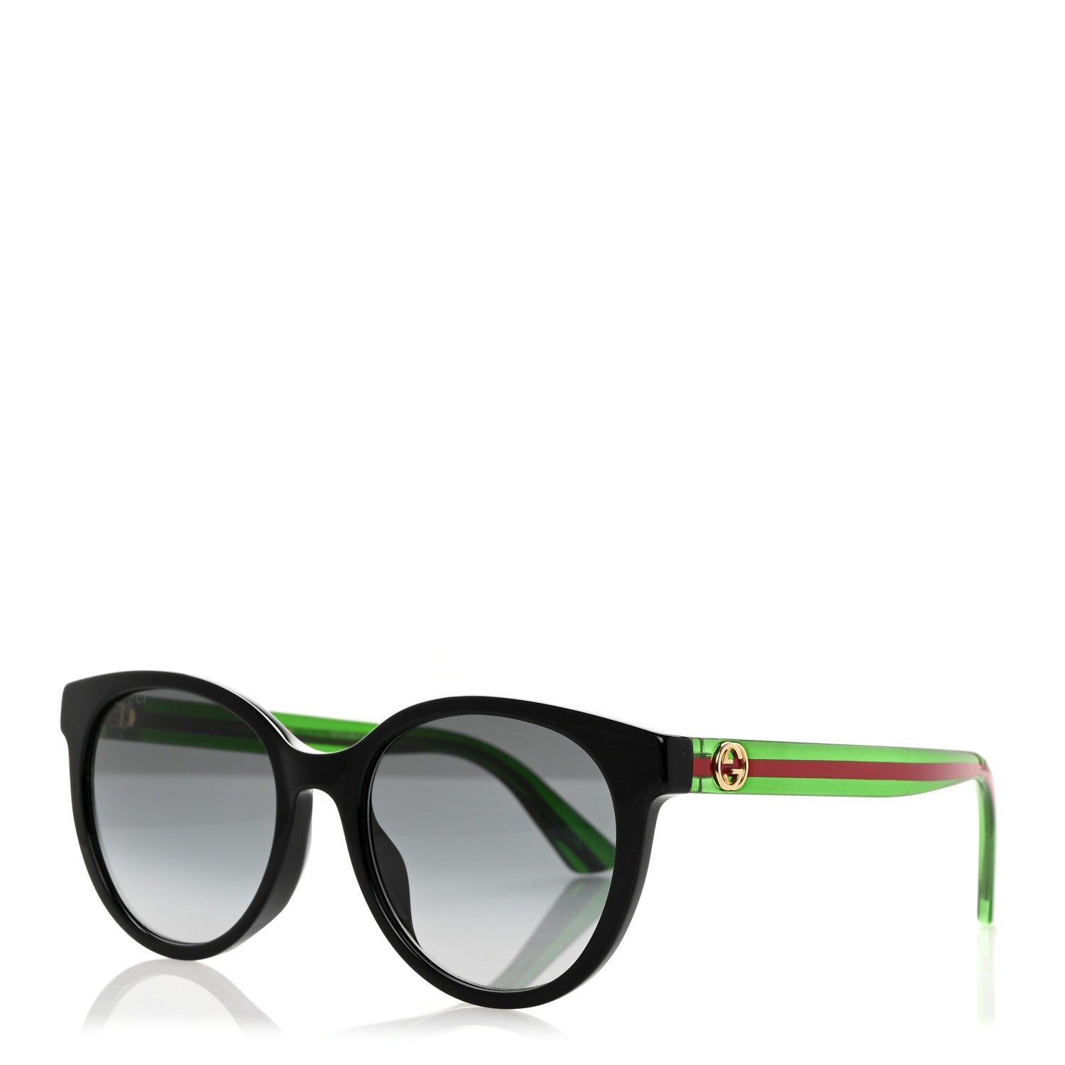 Gucci Acetate Round Web Sunglasses GG0702S Black 1 of 8