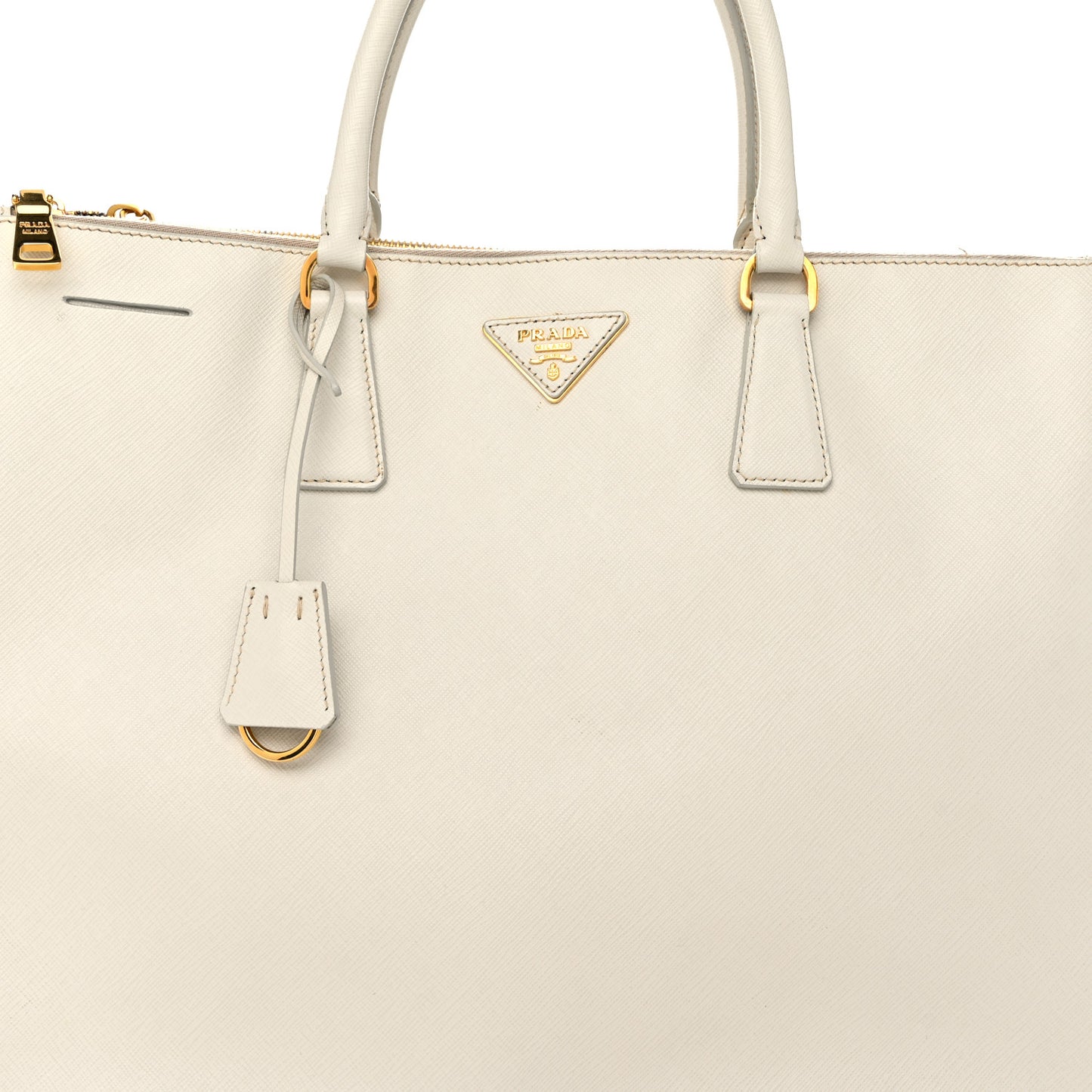 Saffiano Lux Extra Large Galleria Double Zip Tote Talco