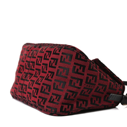Fendi Zucchino Mini Mama Baguette Black Red 10 of 14