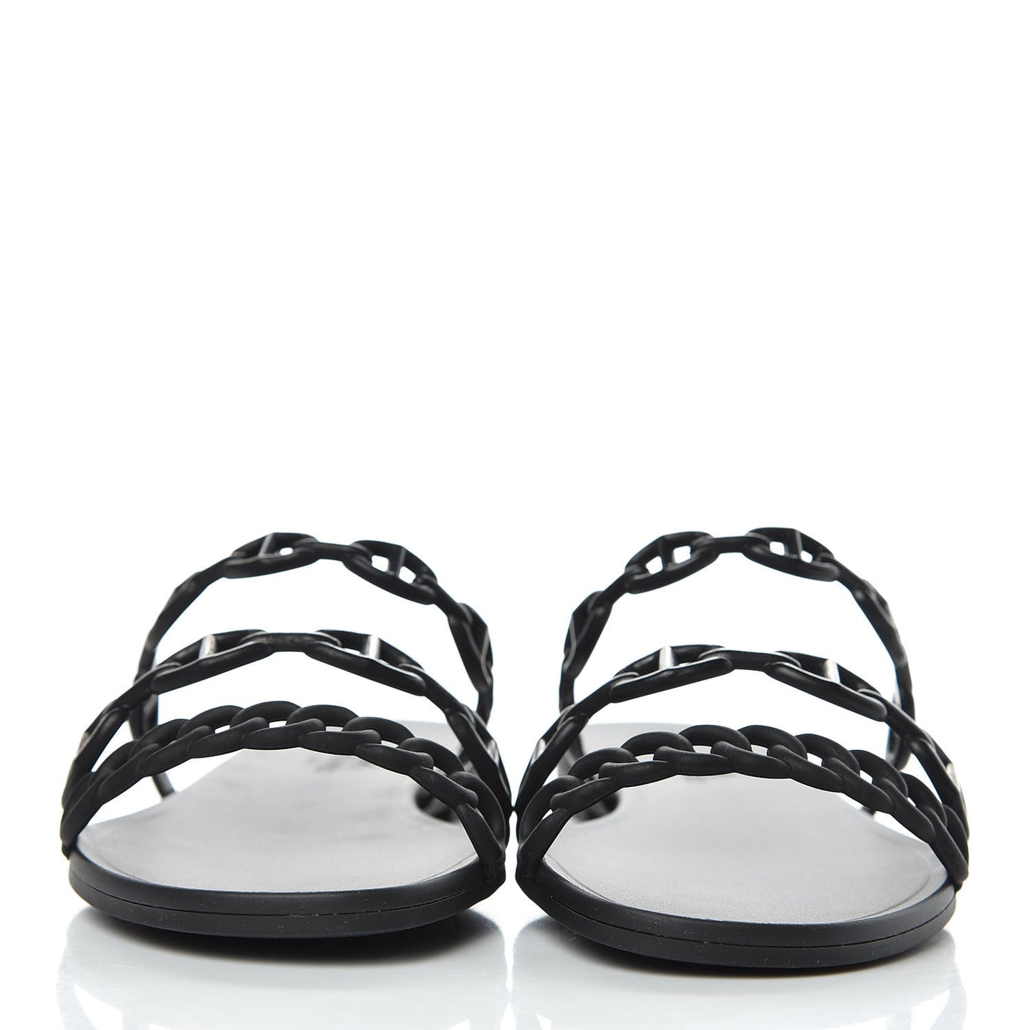 Rubber Chaine d'Ancre Rivage Sandals 37 Black