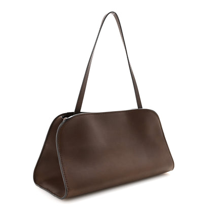 The Row Polished Saddle Calfskin Peggy Clutch Deep Brown 3 of 9