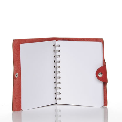 Hermes Togo Ulysse PM Notebook Cover Rouge Garance 6 of 10