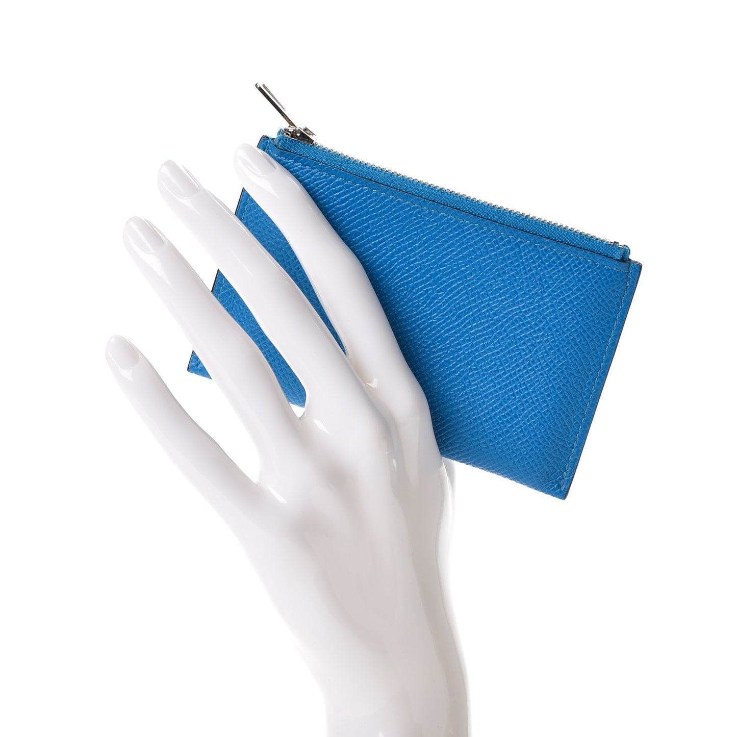 Epsom Passant Compact Wallet Zipped Coin Purse Bleu Zanzibar
