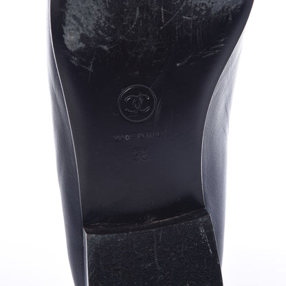 Chanel Lambskin CC Cap Toe Ballerina Flats 36 Navy 8 of 14