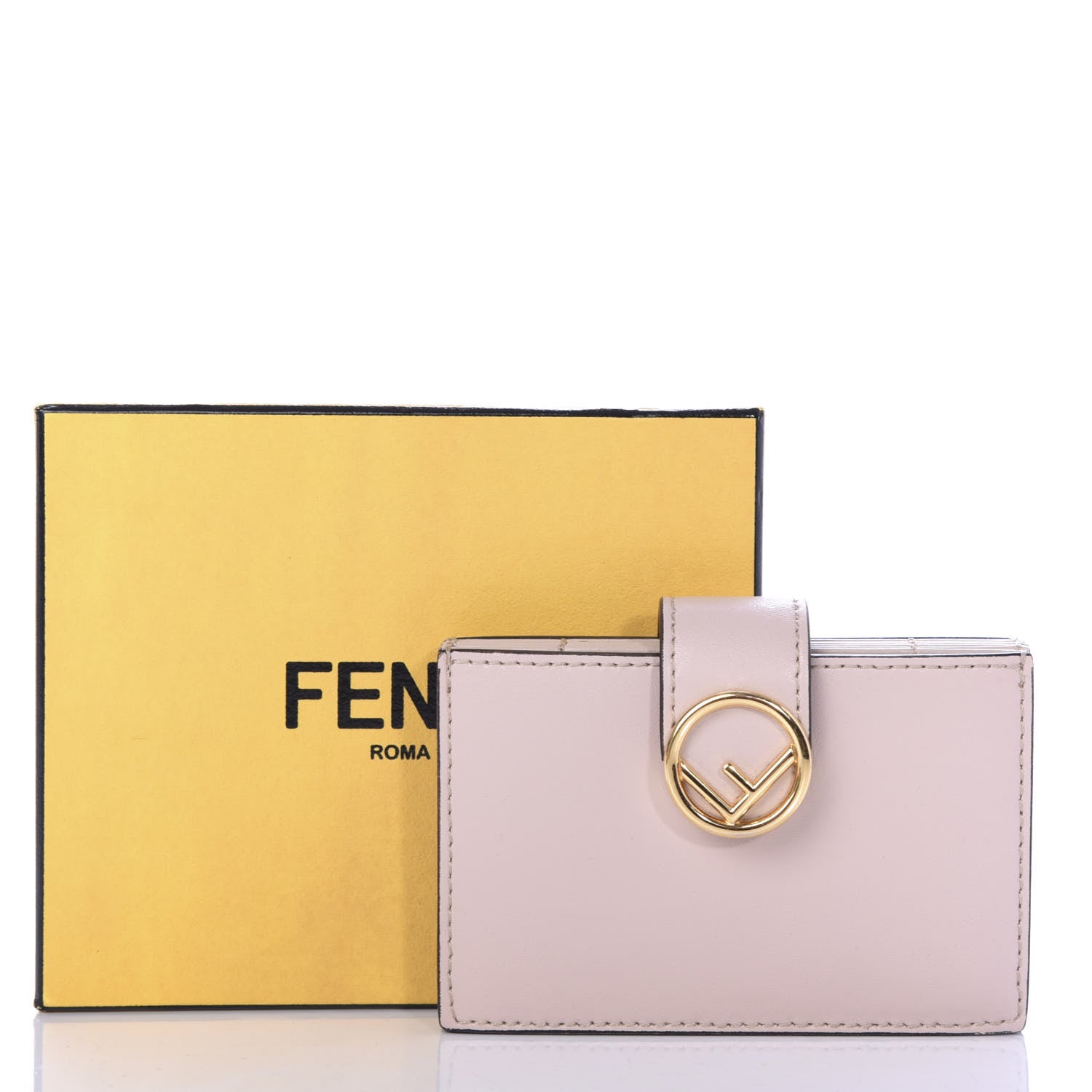 Fendi Vitello Liberty Lucido Gusseted Card Holder Peonia 9 of 9