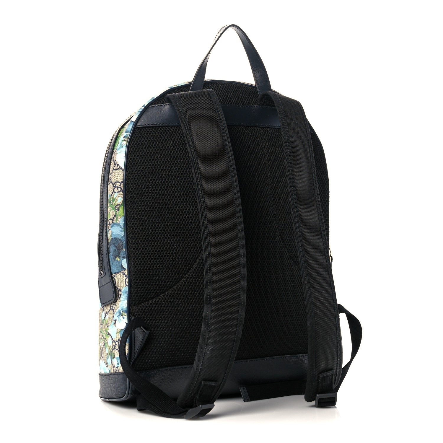 Gucci GG Supreme Blooms Monogram Medium Day Backpack Blue 3 of 14
