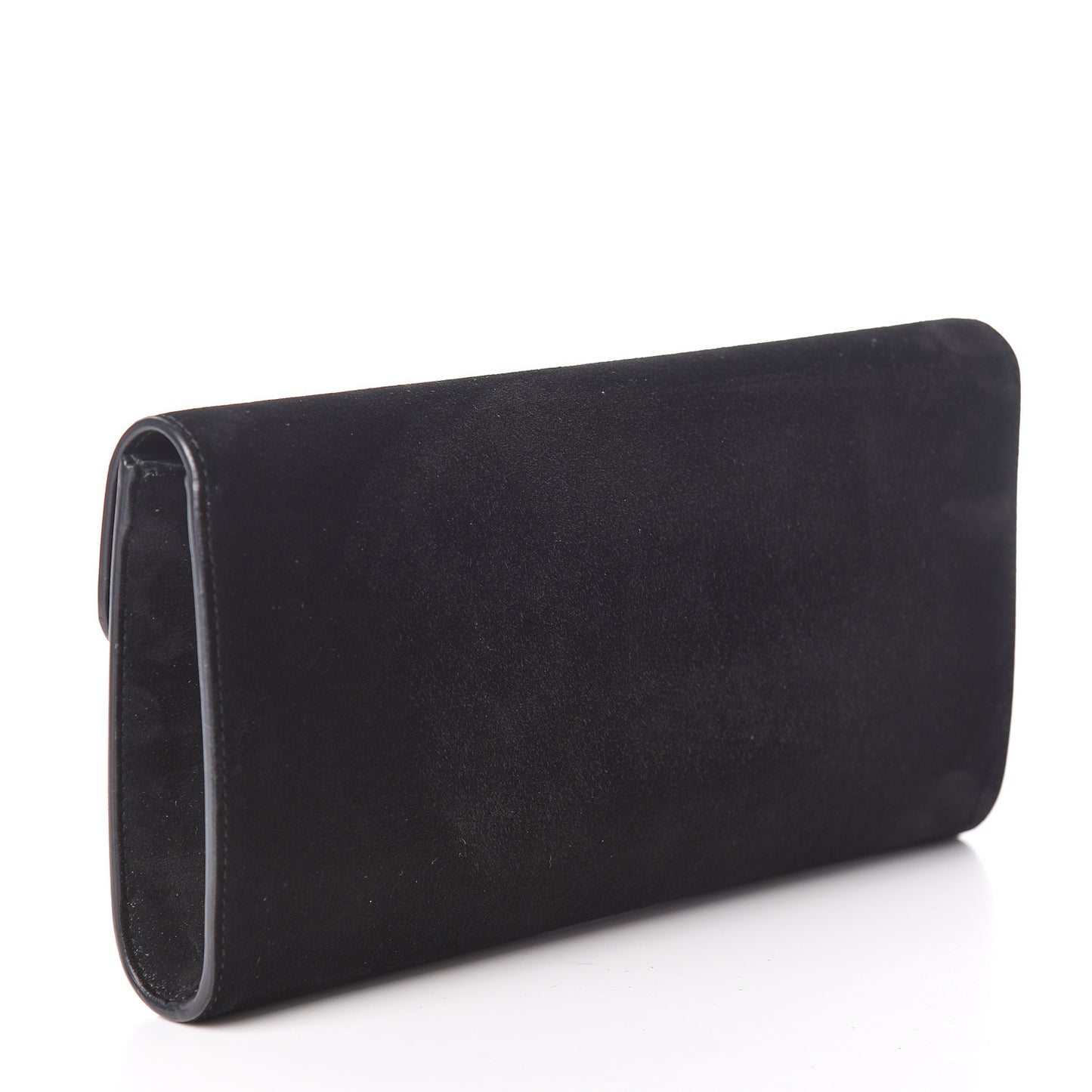 Suede Pearly GG Marmont Clutch Black