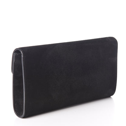 Gucci Suede Pearly GG Marmont Clutch Black 3 of 8