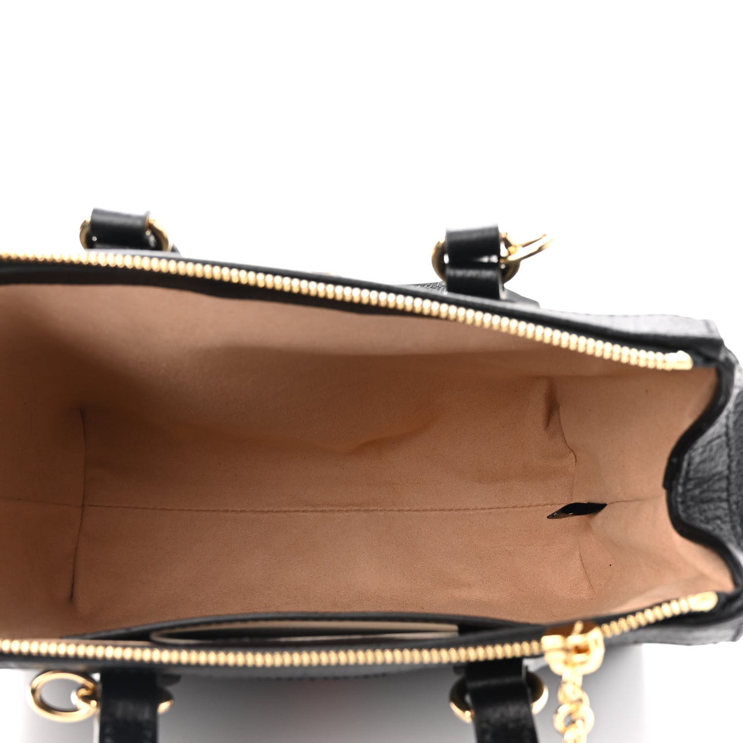 Textured Calfskin Web Small Ophidia Tote Bag Black