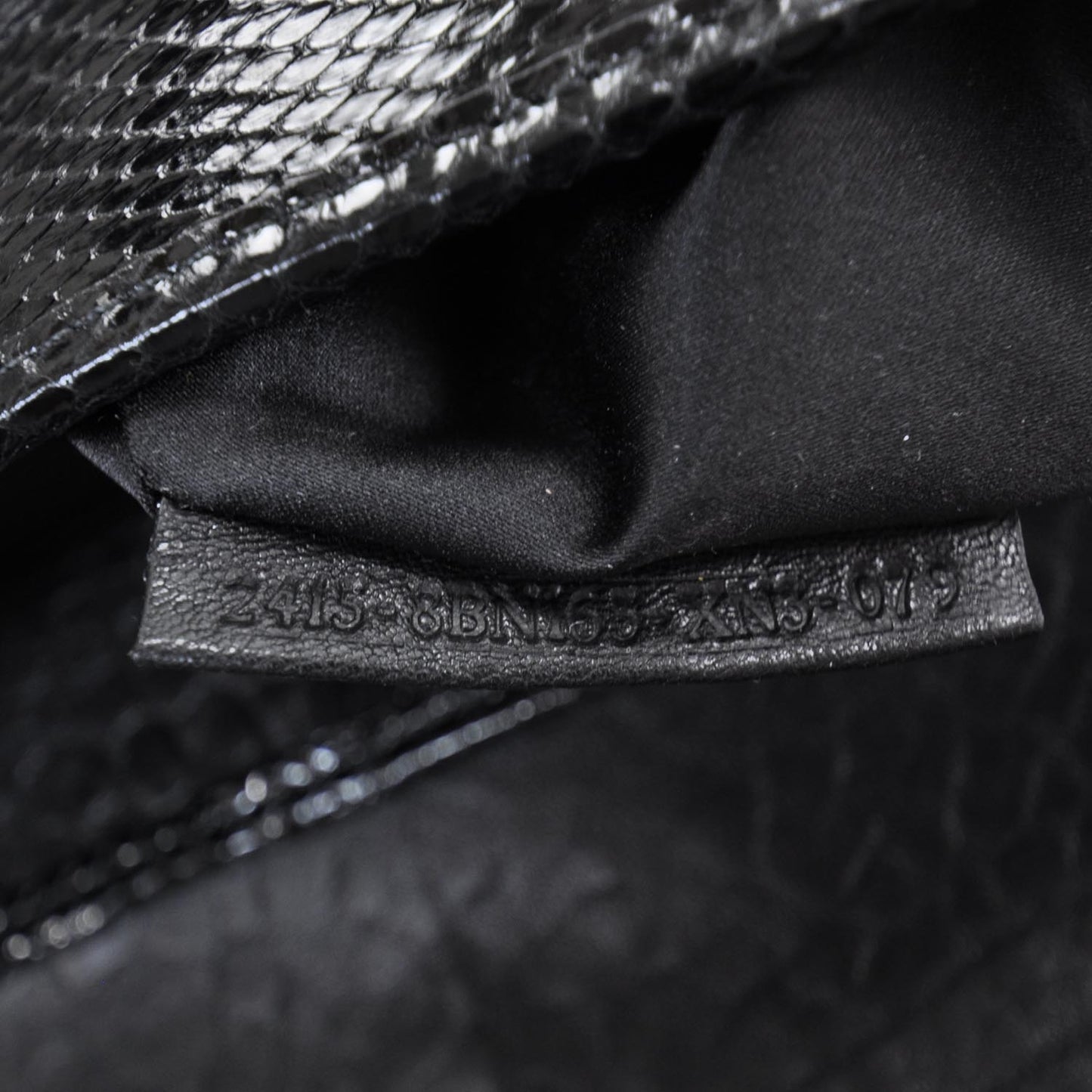 Nappa Python Floral B Bag Black