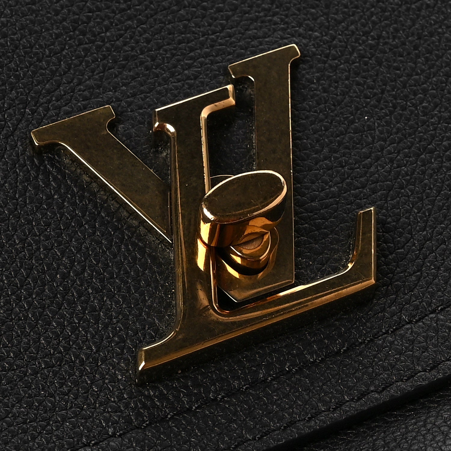 Louis Vuitton Grained Calfskin Lockme Chain Bag PM Black 8 of 8