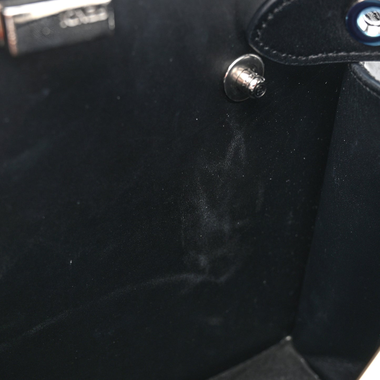 X NOEL FIELDING Cuoio Romano Painted Mini Peekaboo I SEE U Satchel Black Multicolor