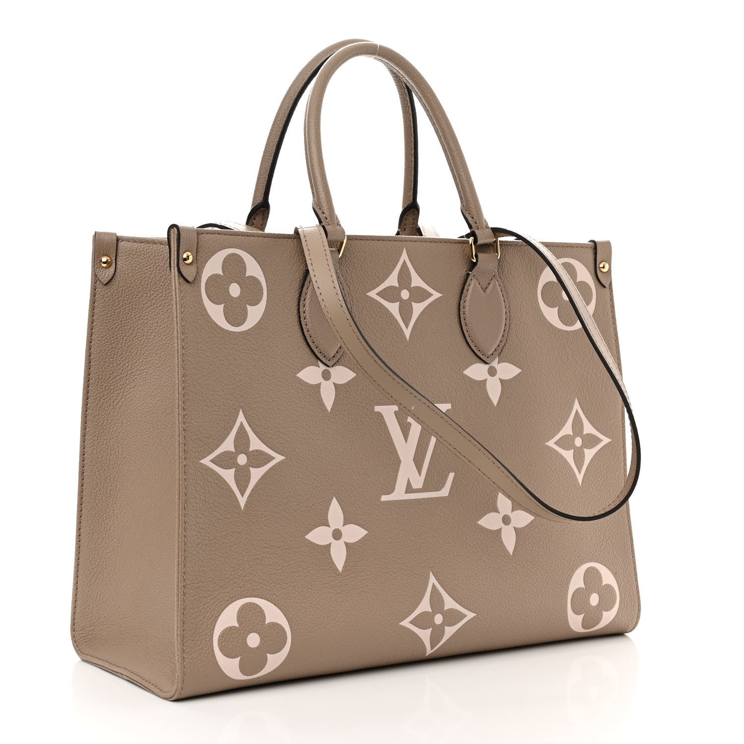 Louis Vuitton Empreinte Monogram Giant Onthego MM Tourterelle Creme 3 of 9