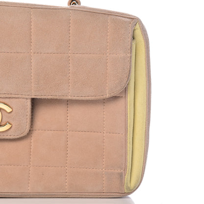 Chanel Suede Chocolate Bar Top Handle Flap Beige 12 of 17