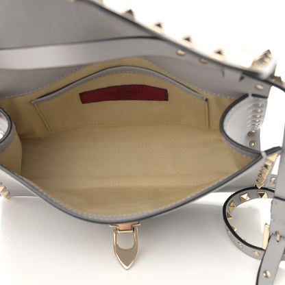 Valentino Garavani Vitello Medium Rockstud Flip Lock Crossbody Bag Grey 5 of 13