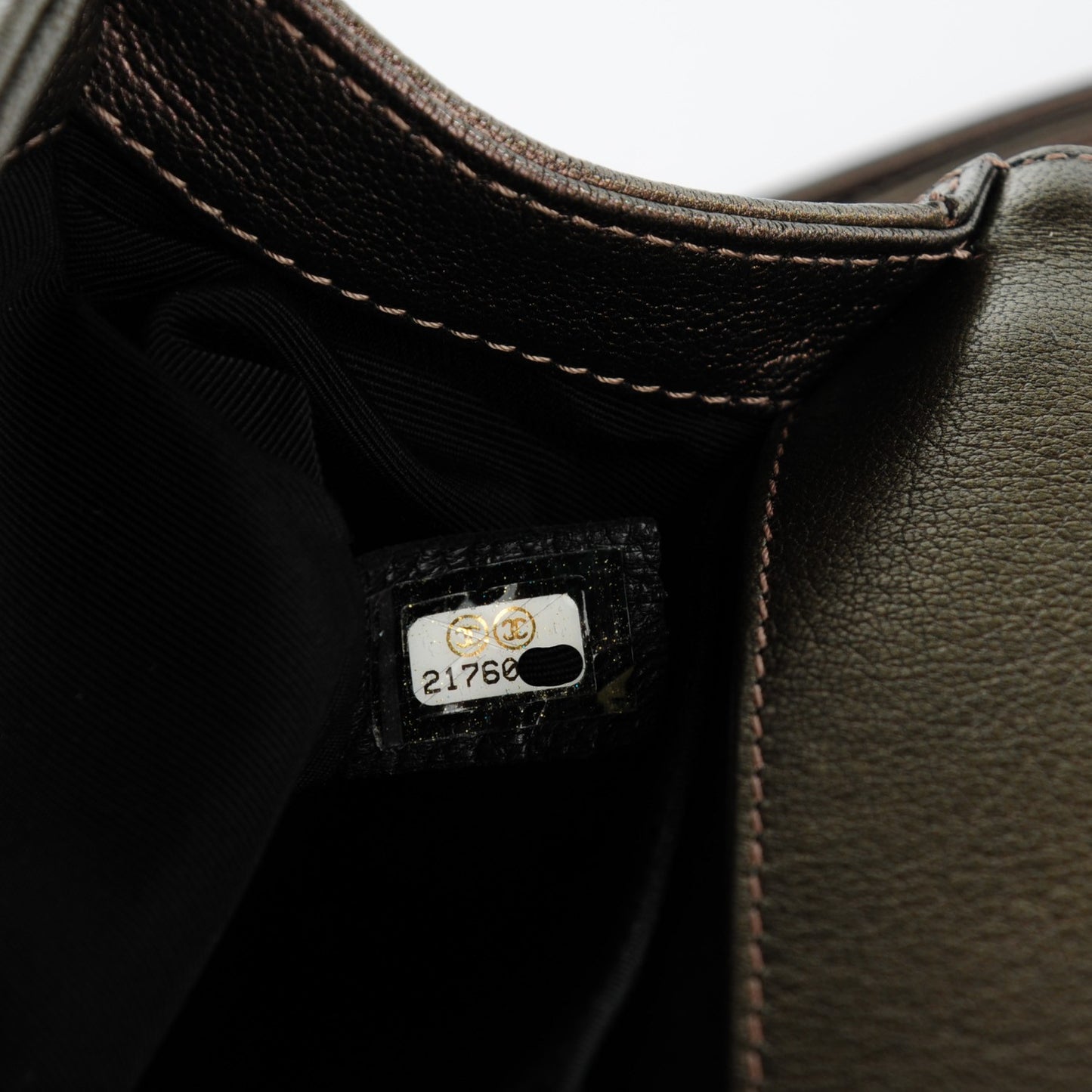 Iridescent Goatskin Quilted Medium Boy Flap Dark Gold