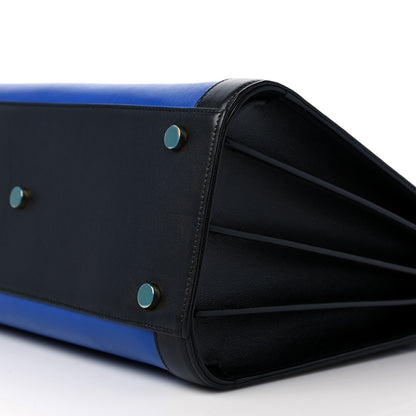 Saint Laurent Calfskin Bi-Color Small Sac De Jour Royal Blue Black 8 of 8