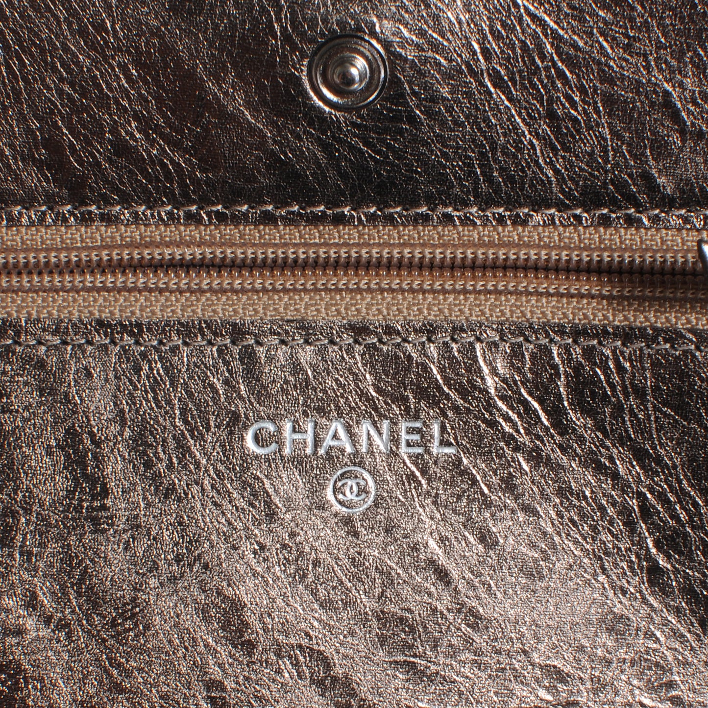 Calfskin Reissue Wallet On Chain WOC Dark Silver