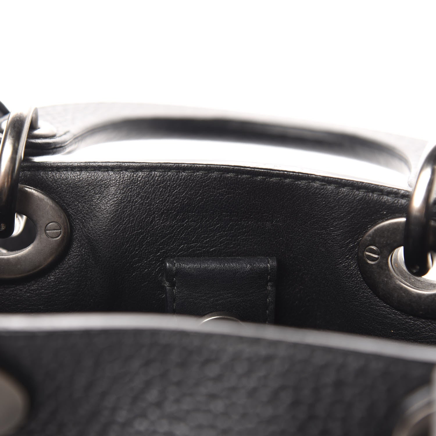 Christian Dior Bullcalf Mini Diorissimo Tote Black 8 of 9