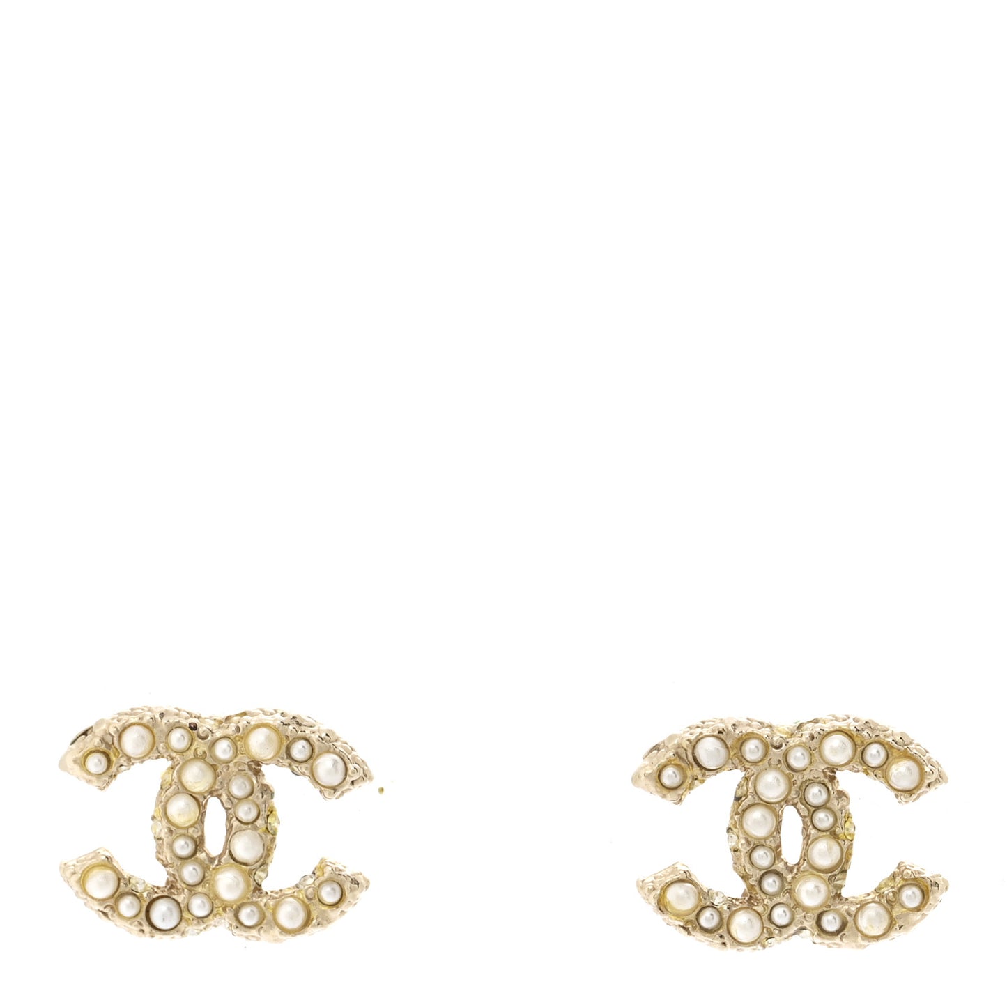 Pearl CC Earrings Gold