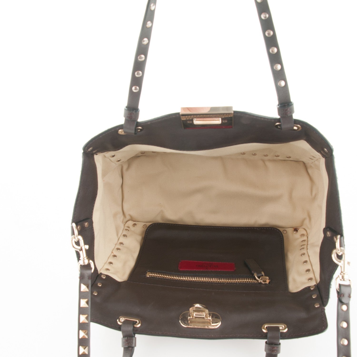 Valentino Garavani Calf Hair Leopard Print Mini Rockstud Tote Leopard 5 of 9