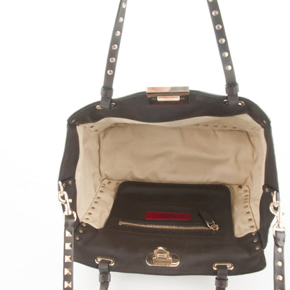 Valentino Garavani Calf Hair Leopard Print Mini Rockstud Tote Leopard 5 of 9