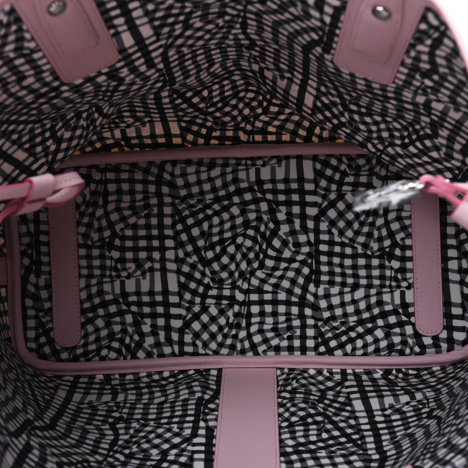 MCM Visetos Medium Liz Reversible Shopper Tote White Powder Pink 9 of 16