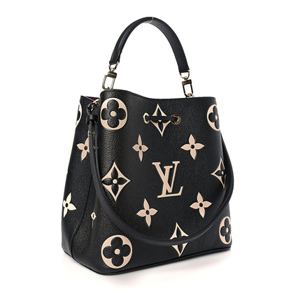 Louis Vuitton Empreinte Monogram Giant Neonoe MM Black Beige 3 of 8