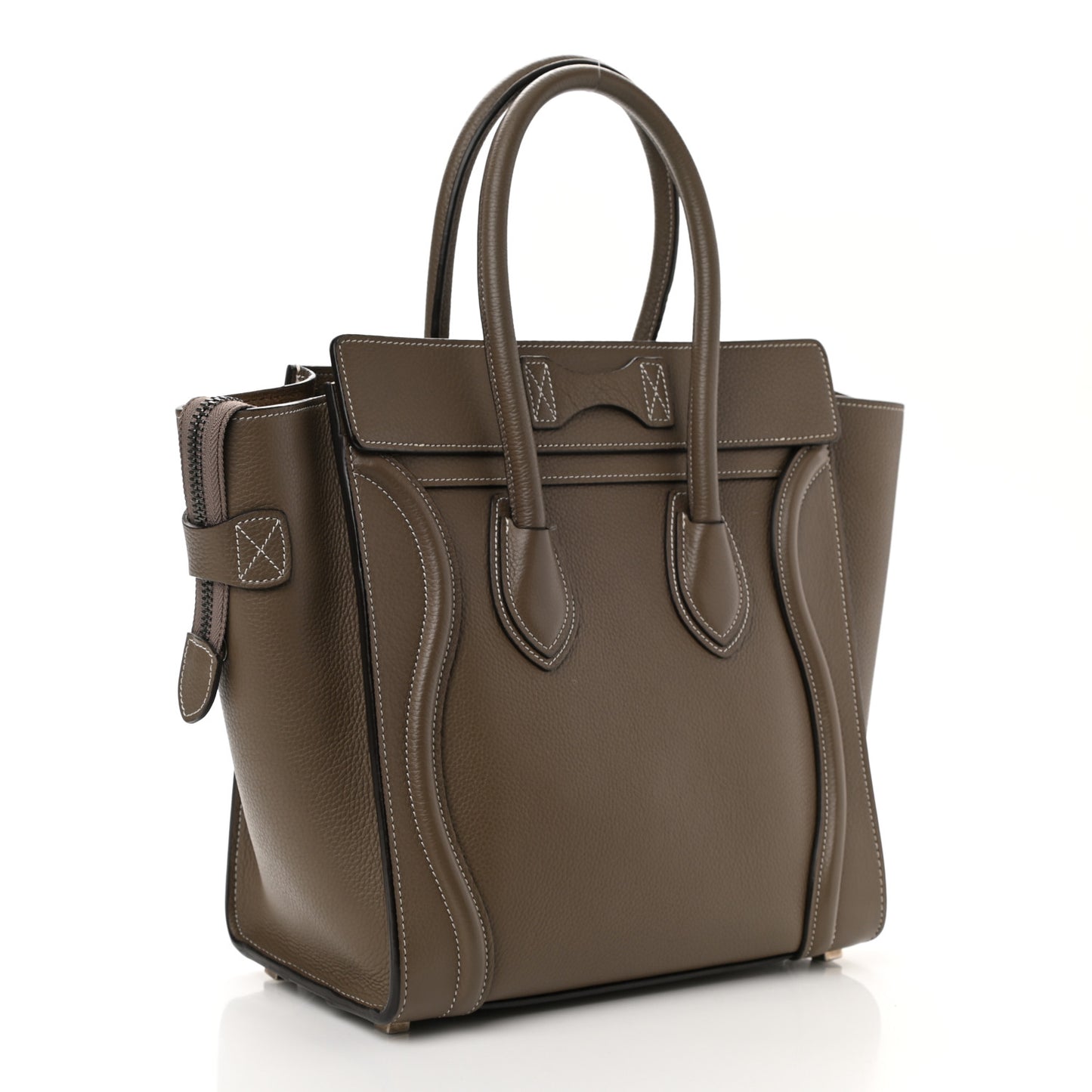 Drummed Calfskin Micro Luggage Souris