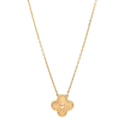 Van Cleef & Arpels 18K Yellow Gold Vintage Alhambra Pendant Necklace 1 of 6
