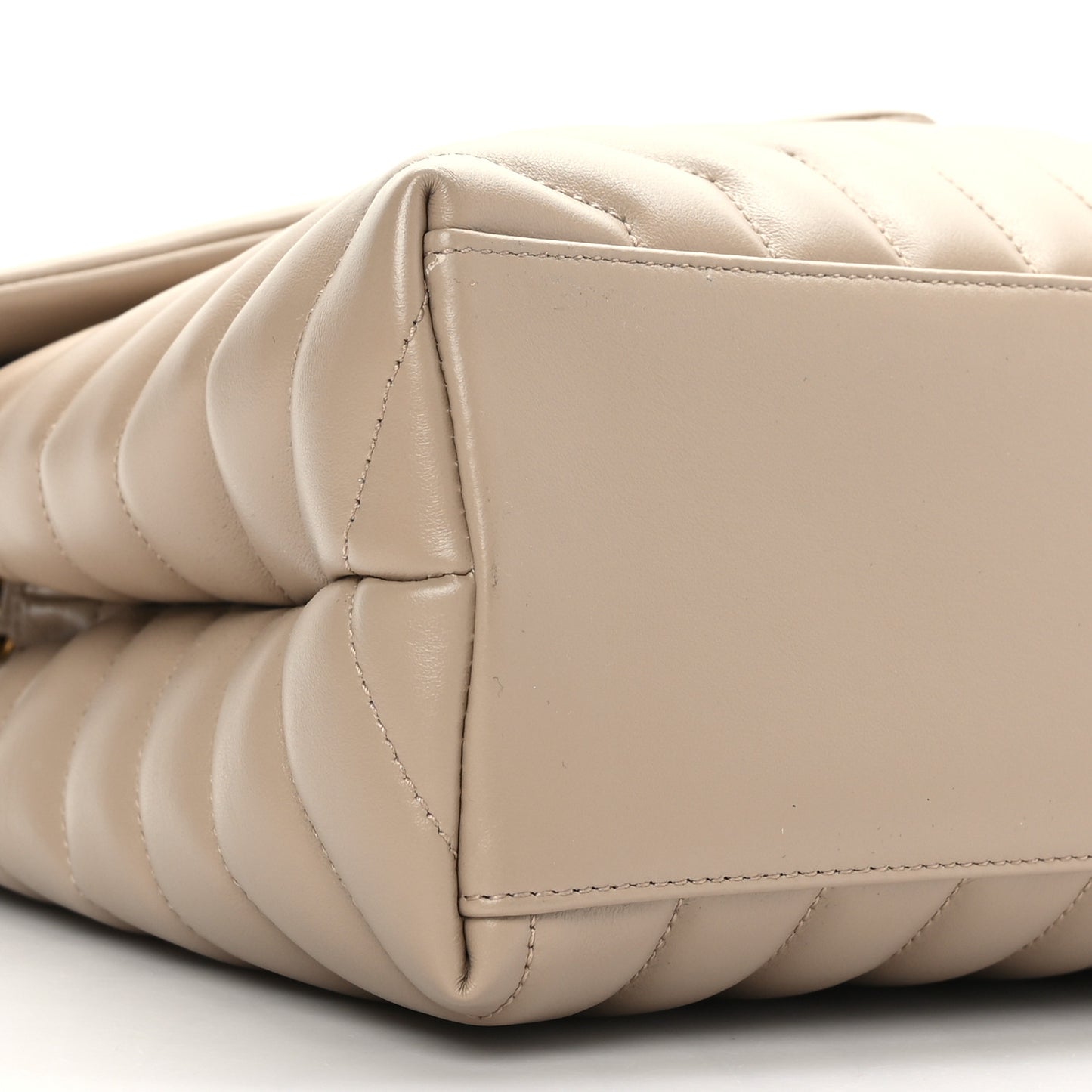 Calfskin Y Quilted Monogram Medium Loulou Chain Satchel Dark Beige
