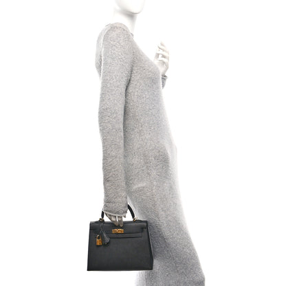 Hermes Epsom Kelly Sellier 25 Black 3 of 23