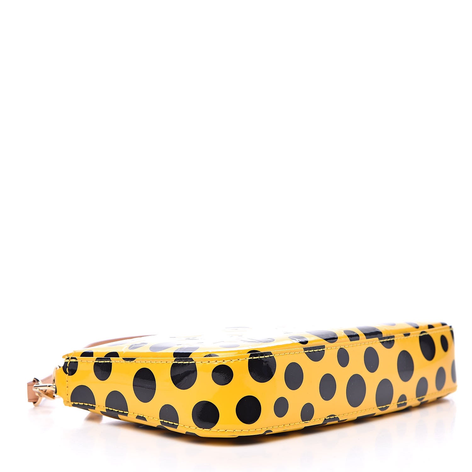 Louis Vuitton Vernis Kusama Infinity Dots Pochette Accessories Yellow 4 of 9