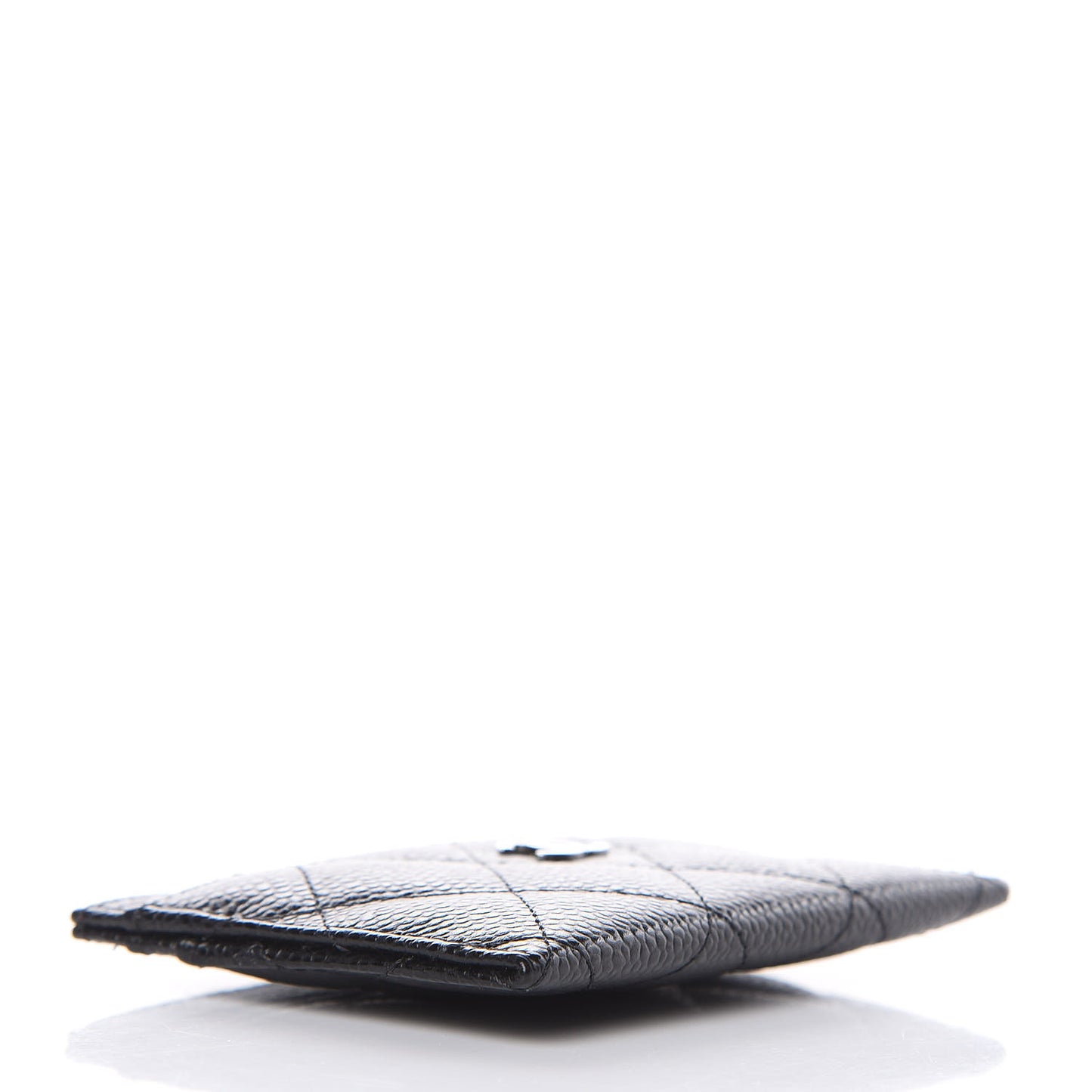 Caviar Quilted Card Holder Black