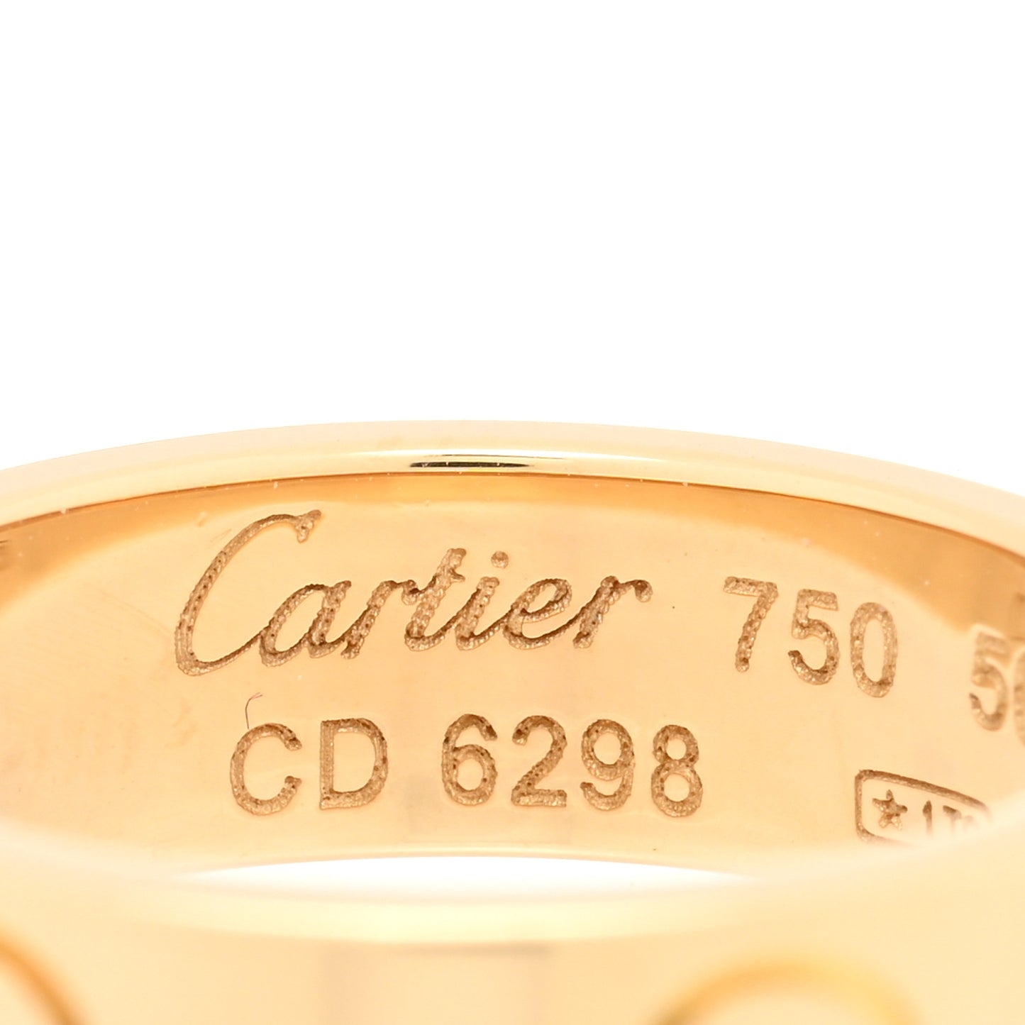 18K Yellow Gold 5.5mm LOVE Ring 50 5.25