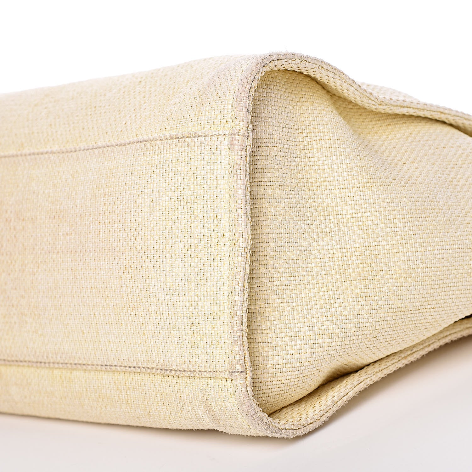 Chanel Woven Straw Raffia Large Deauville Tote Yellow 11 of 12
