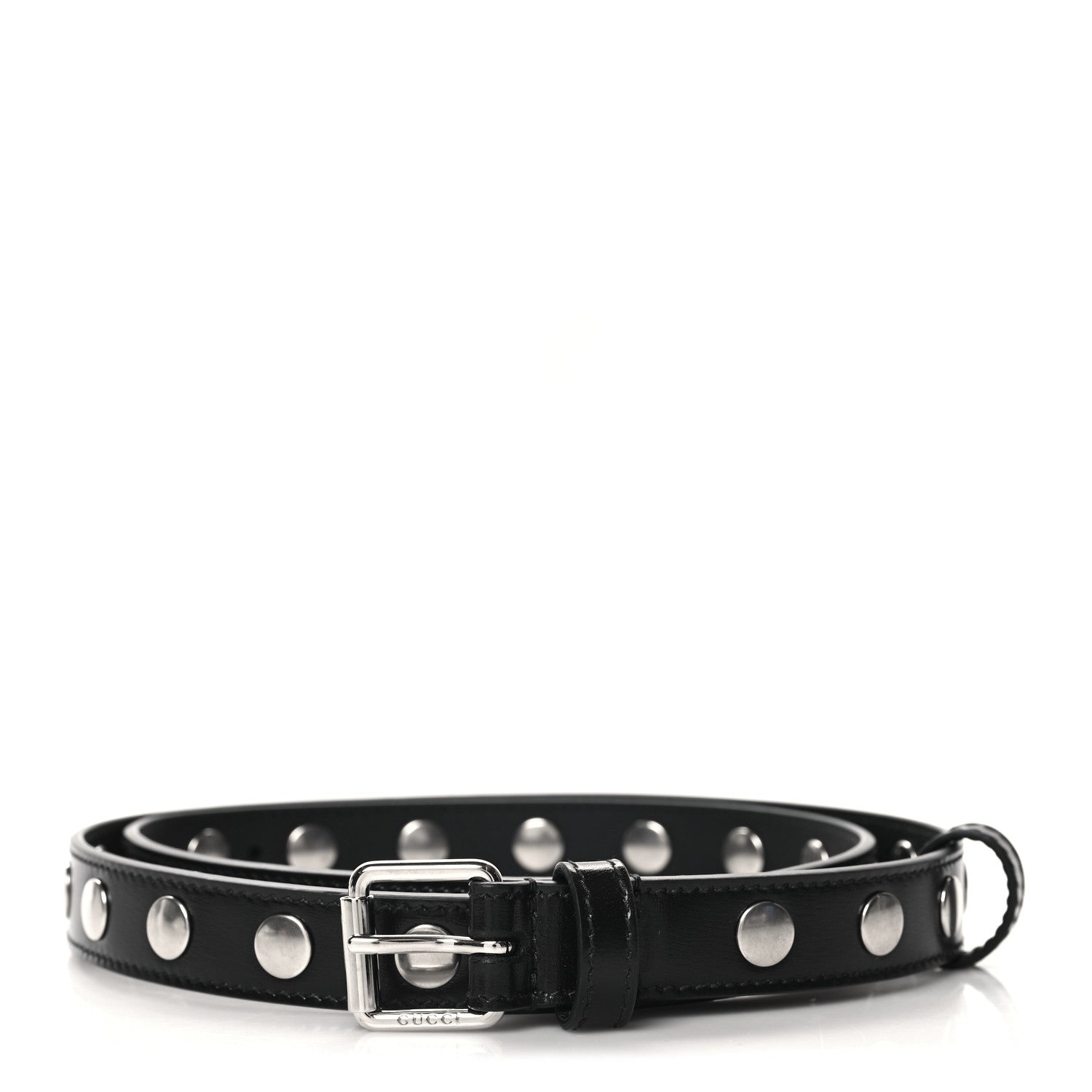 Gucci Calfskin Slim Studded Belt 85 34 Black 1 of 6