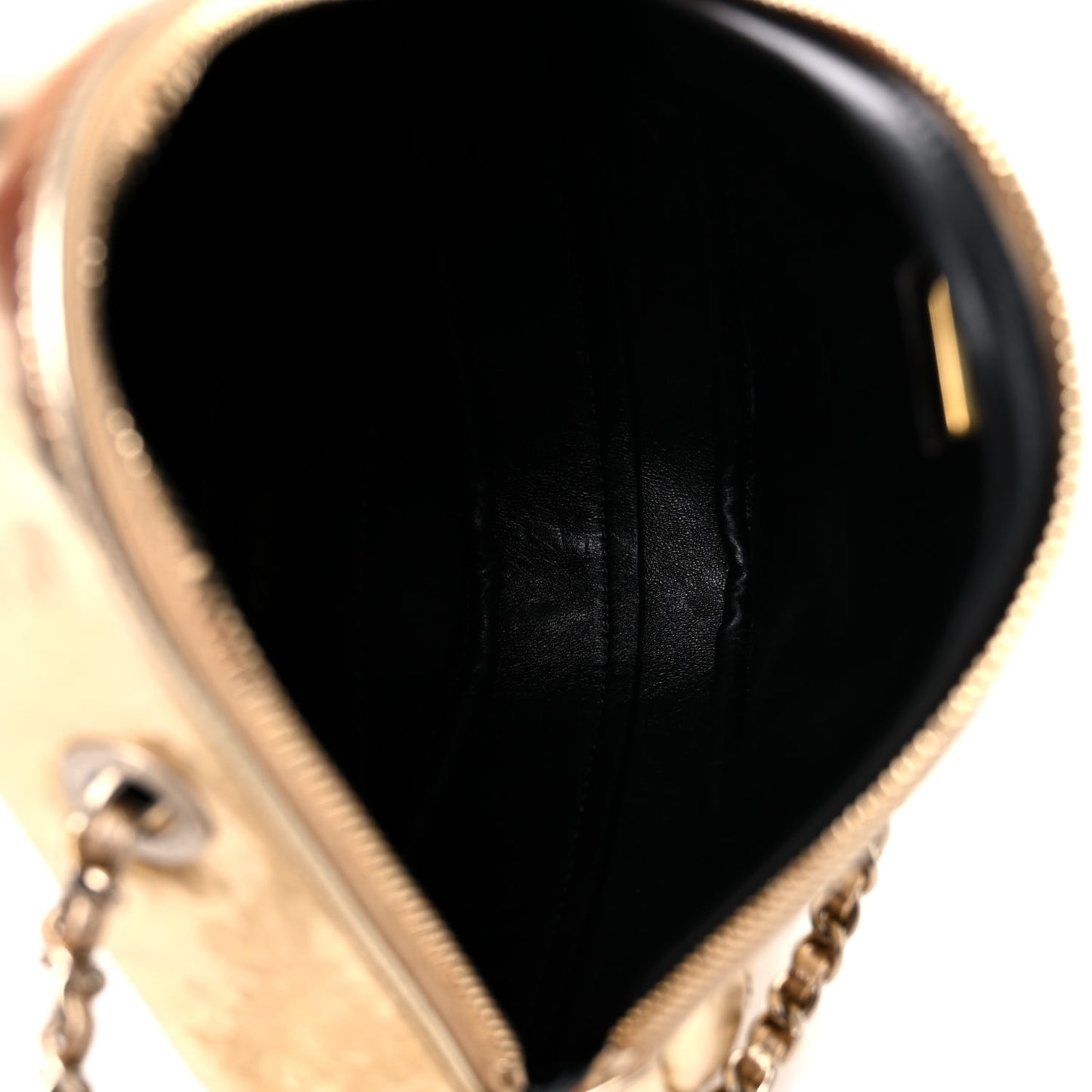 Hammered Metallic Calfskin Quilted Diamond Bag Gold