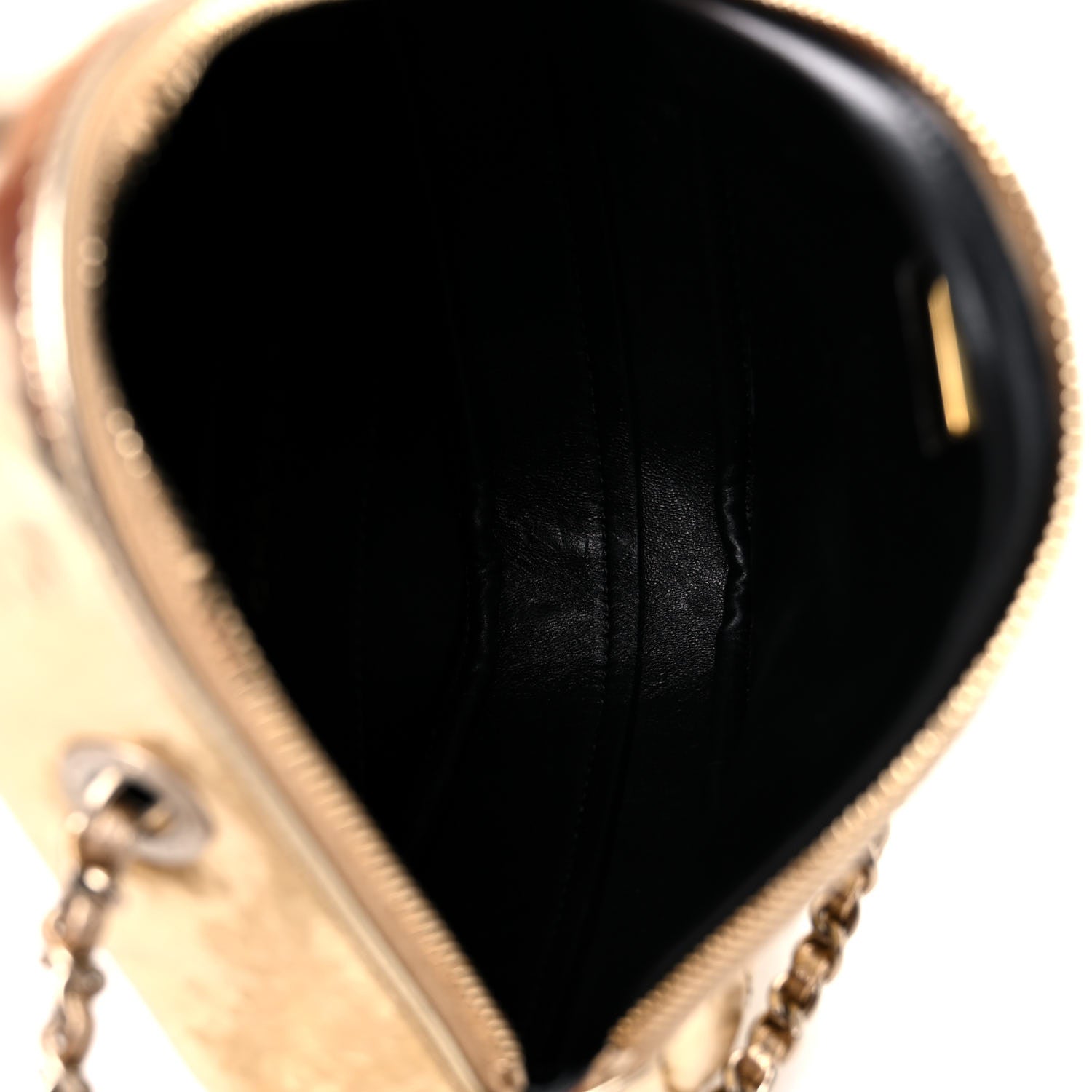 Chanel Hammered Metallic Calfskin Quilted Diamond Bag Gold 5 of 9