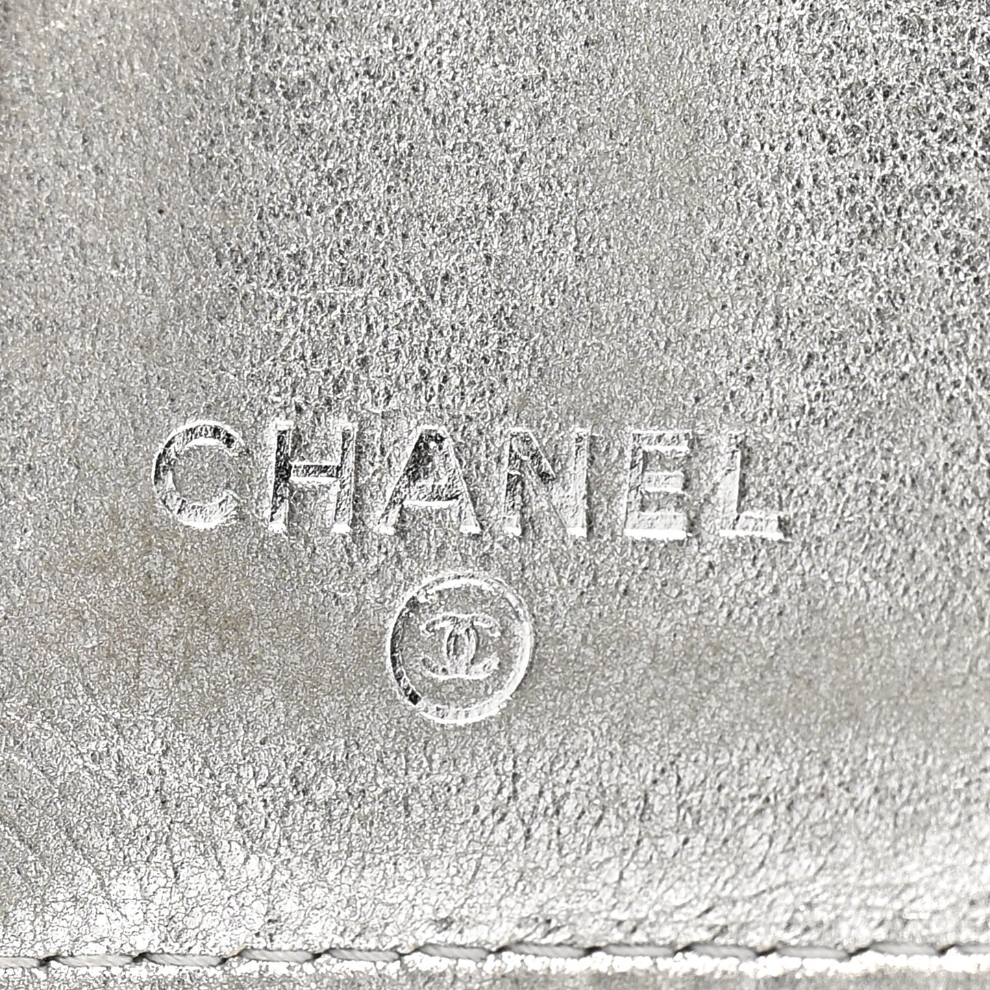 Calfskin Card Holder Black Silver